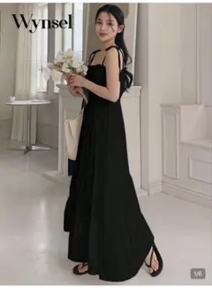 SHEIN Dazy レディース 無地 キャミワンピース ブラック S