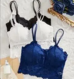 パット入りレースキャミソール　３点セット　新品