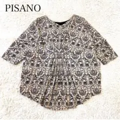 PISANO 総柄 ドルマンスリーブ カットソー ギャザーL〜LLサイズのサムネイル