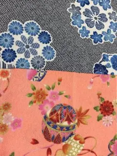 【はぎれ】ちりめん布・2柄セット