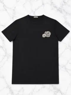 即日発送】MONCLER Tシャツ ブラック ロゴワッペン - メルカリ