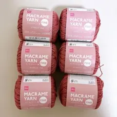 ダイソー 毛糸 マクラメヤーン ローズピンク 6玉