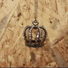 【ブラック】クラウン ネックレス ゴスロリ 量産 水曜日のアリス クリア リズリ