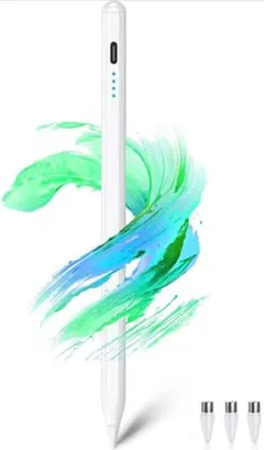 タッチペン 2025年製 傾き検知 iPad用ペンシル 替え芯3本