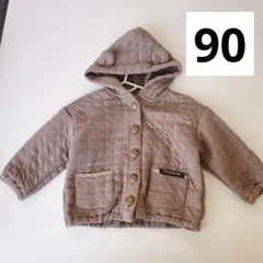 【即購入OK】90 アウター　くま耳　男の子　女の子　ブラウン