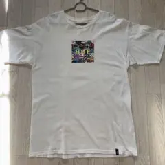 HUF ステッカーコラージュ グラフィック Tシャツ ホワイト