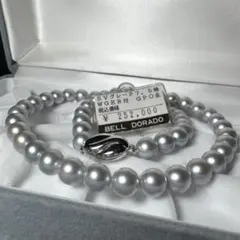定価25万 アコヤ真珠 ネックレス パール ブルーグレー 8.0mm 44cm