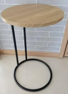 新品】2WAY曲木サイドテーブルBR｜ソファ、ベッドに差し込み可 