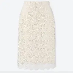 【新品】ユニクロ　花柄レーススカート