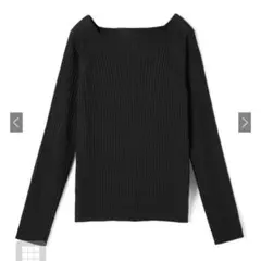 【GRL グレイル】スクエアネックリブニットトップス [rut072]