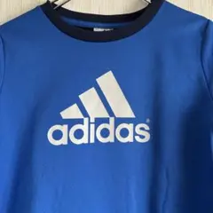 adidas アディダス トレーナー ブルー×ネイビー140 裏起毛