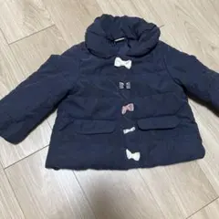 【プティマイン】ネイビー中綿コート90