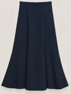 VIS ロングスカート M ネイビー マーメイド フレア ウエストゴム 秋 大人