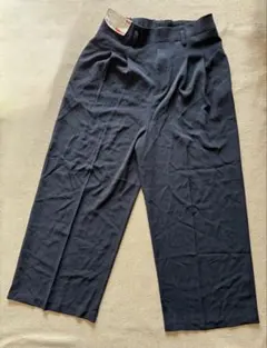 UNIQLO ネイビー ワイドパンツ Lサイズ