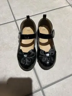 黒のリボン付きフォーマルシューズ 16.0