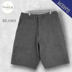 良品【ビームス】ハーフパンツ ショートパンツ きれいめショーツ M グレーのサムネイル