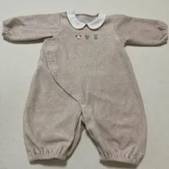 ファミリア　ベロア素材ツーウェイ・ドレスオール　長袖　60