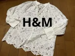 H&M 美品　レース　ブラウス　オーバーサイズ