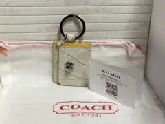 COACH ホワイトレザー キーホルダー　写真入れ 2025年最新】コーチ 写真入れ キーホルダーの人気アイテム