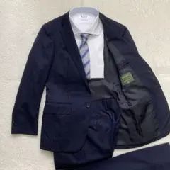 ✨美品 ユナイテッドアローズ　レダ　セットアップ　ビジネススーツ　無地　ネイビー