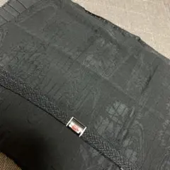 新品　正絹　喪服用　草木染め　帯締め帯揚げセット　黒　花