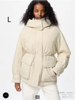 【ほぼ未使用】ユニクロ　UNIQLO ハイブリッドダウンコート　L