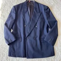 【極美品/3L】オンワード樫山 スイヴィ オム ダブルテーラード ネイビー
