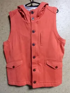 SHIPS フード付きベスト 小さいXLサイズ オレンジ シップス