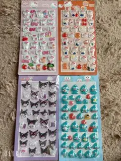 キャラクターシールセット 4シート　プクプク　ボンボンドロップシール風