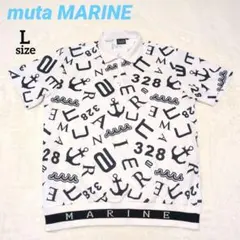 ムータマリン×ロックデュード ボーダー柄ハーフジップコラボ半袖シャツ