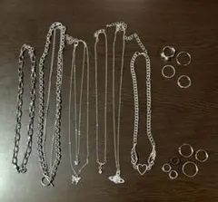 シルバー ネックレスセット バタフライ