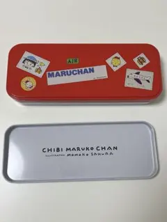ちびまる子ちゃん 缶ケース 筆箱 レトロ