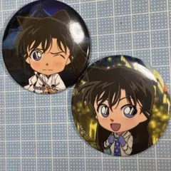 名探偵コナン 冬服 缶バッジ 工藤新一 毛利蘭 - メルカリ