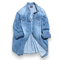 Wrangler for SHIPS別注 デニムシャツ　レディースオーバーサイズのサムネイル