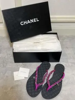 希少】CHANEL シャネル カメリア ココマーク トングサンダル 39 - メルカリ