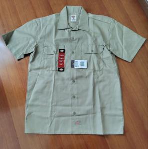 Dickies メンズ半袖ワークシャツ カーキ Mサイズ 新品のサムネイル