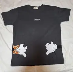 ミニーマウス プリント Tシャツ Mサイズ ダークグレー
