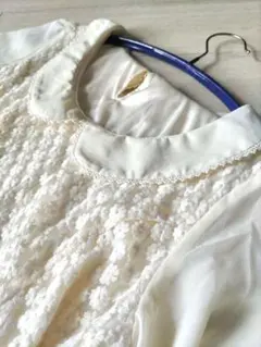 MISCHMASCHワンピース　レース　刺繍　花柄　オフホワイト　パーティー