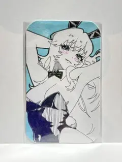 原画】手描きイラスト アナログ イラスト バニーガール オーロラ