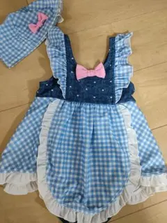 フリルリボン　ワンピース水着　110cm 　帽子付き　女の子