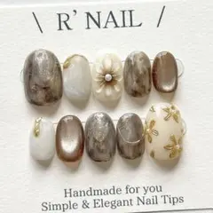 即購入❌ ニュアンスネイルチップ マグネット淡色ぷっくりブライダル 韓国春夏秋冬