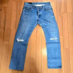 ATTACHMENT スリムストレート デニム　ダメージ加工　Lサイズ（３）のサムネイル