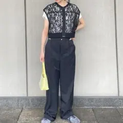 Ray BEAMS 箔プリントリブTシャツ シルバーのサムネイル
