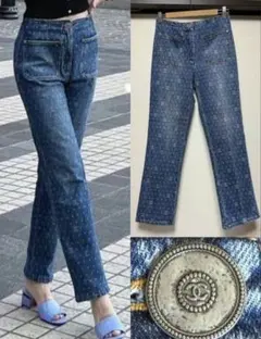 土日お値下げ極美品★CHANEL 2023SS 23P CCマーク デニム 36のサムネイル