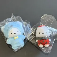 ちびっとも　キーホルダー　サンリオ　ポチャッコ　むしさん　どうぶつ　セット