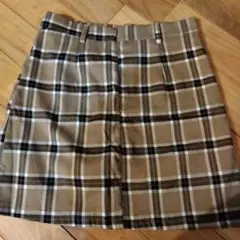 GRL チェック柄 ひざ丈スカート L