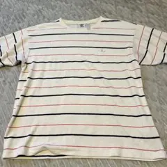 adidas ストライプ Tシャツ Lサイズ