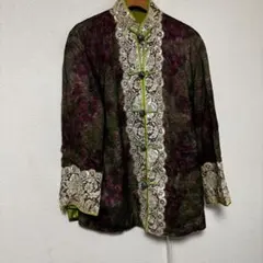 Shanghai Tangシャンハイタン上海灘　刺繍総レース　チャイナジャケット