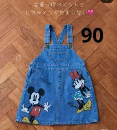 リトルウィークエンド　デイズニー　ミッキー　ミニー　ジャンスカ　デニムワンピース