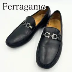 美品　Ferragamo ビットローファー ガンチーニ　ブラック　レザー　26㎝